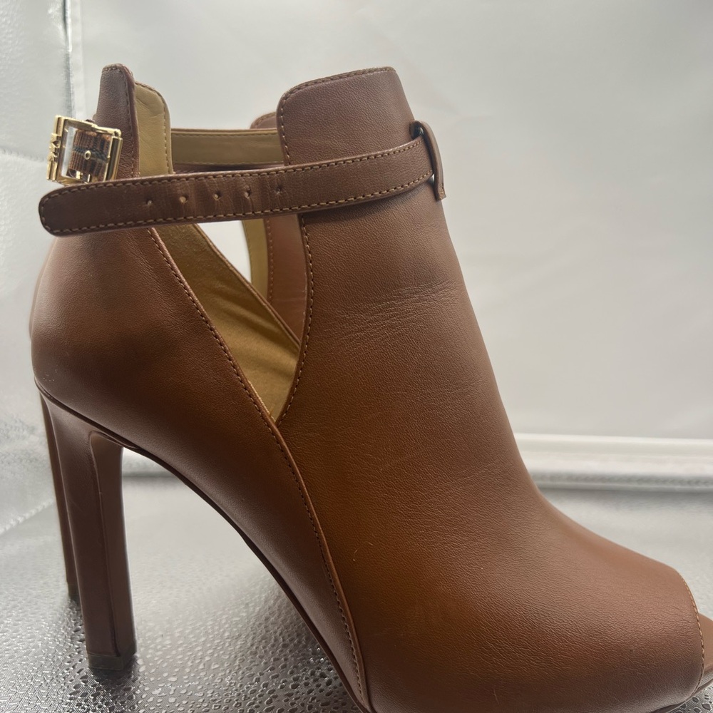 Brown Leather Women's Heeled Ankle Boots